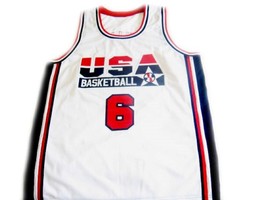 Patrick Ewing #6 Team USA Basketball Jersey White Any Size image 4