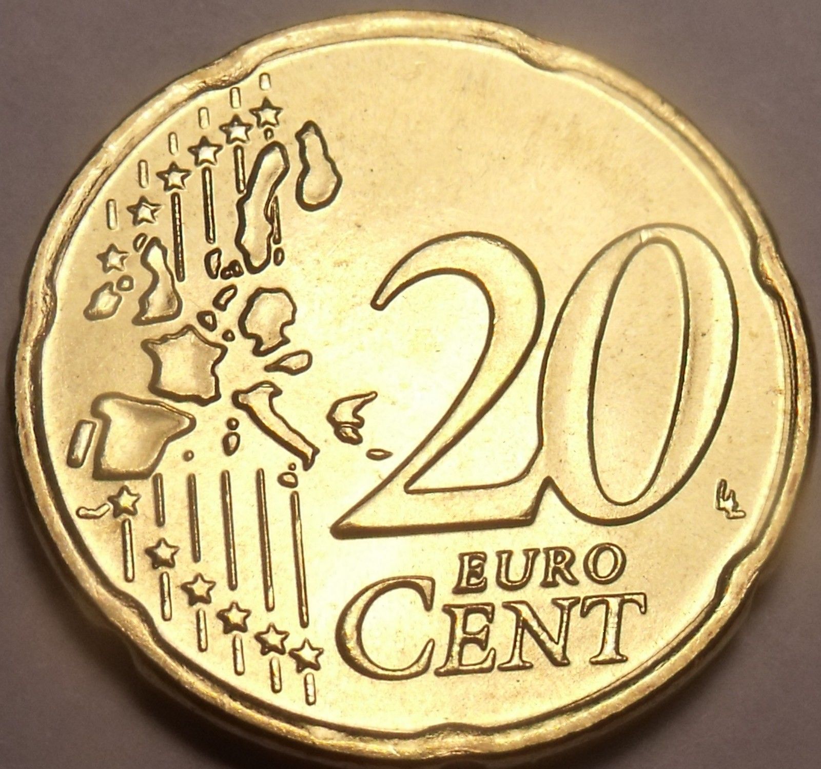 20 центов в рублях на сегодня. Монета 20 центов евро. Монетка 20 Euro Cent.