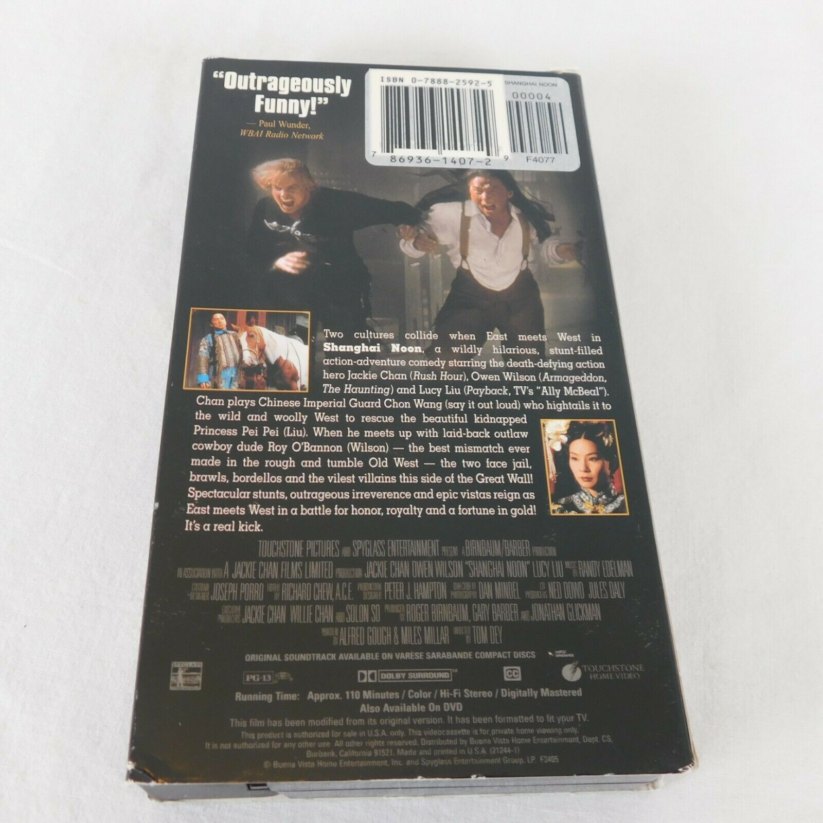 Shanghai Noon VHS 2000 Jackie Chan Owen Wilson Lucy Liu Western Comedy ...