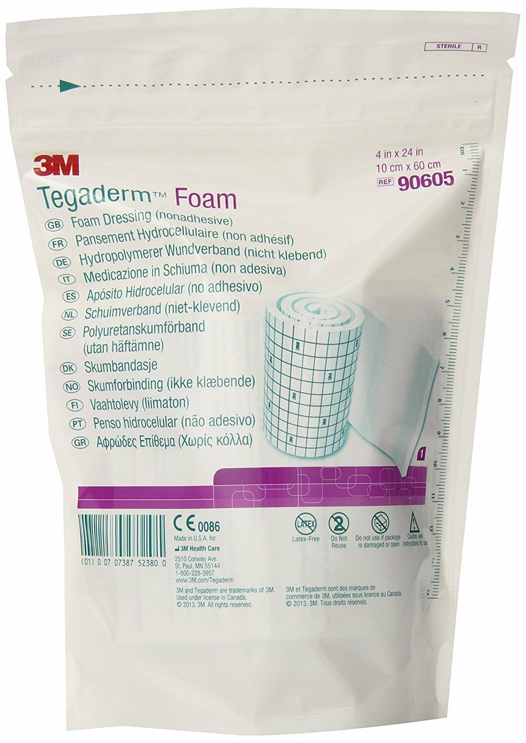 Tegaderm Foam Dressing Non Adhesive Roll 10cm x 60cm X 1