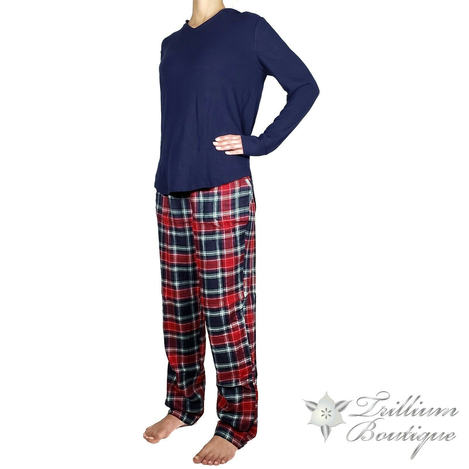 Eddie Bauer Womens Pajama Set LongSleeve Hoodie & Pants with Drawcord
