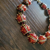 Vintage Bracelet with Ladybugs, Ladybug Jewelry, Fun Kitsch Jewelry Gift image 2
