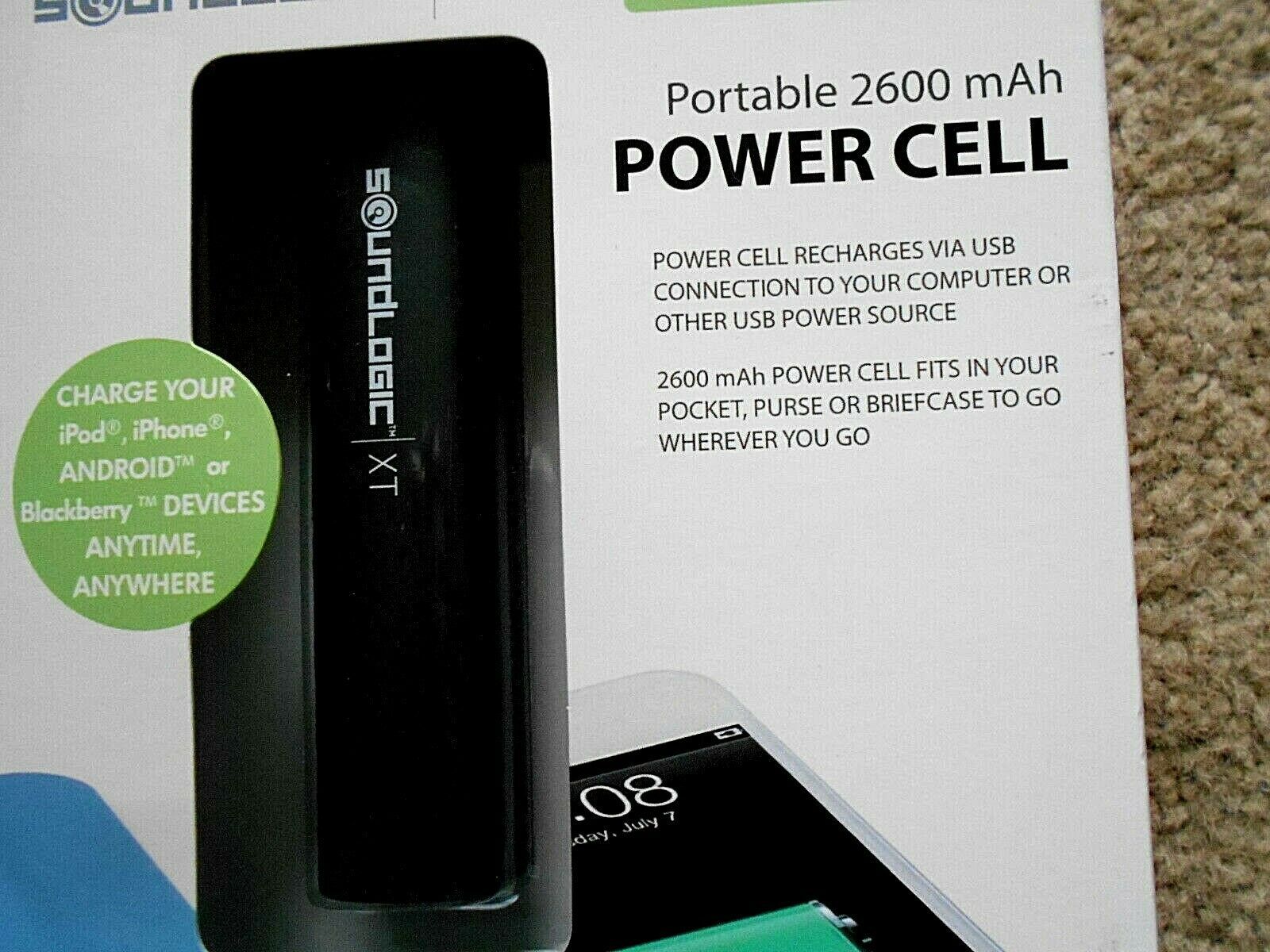 Soundlogic XT Rechargeable Portable Power Cell 2600mAH Chargers & Cradles