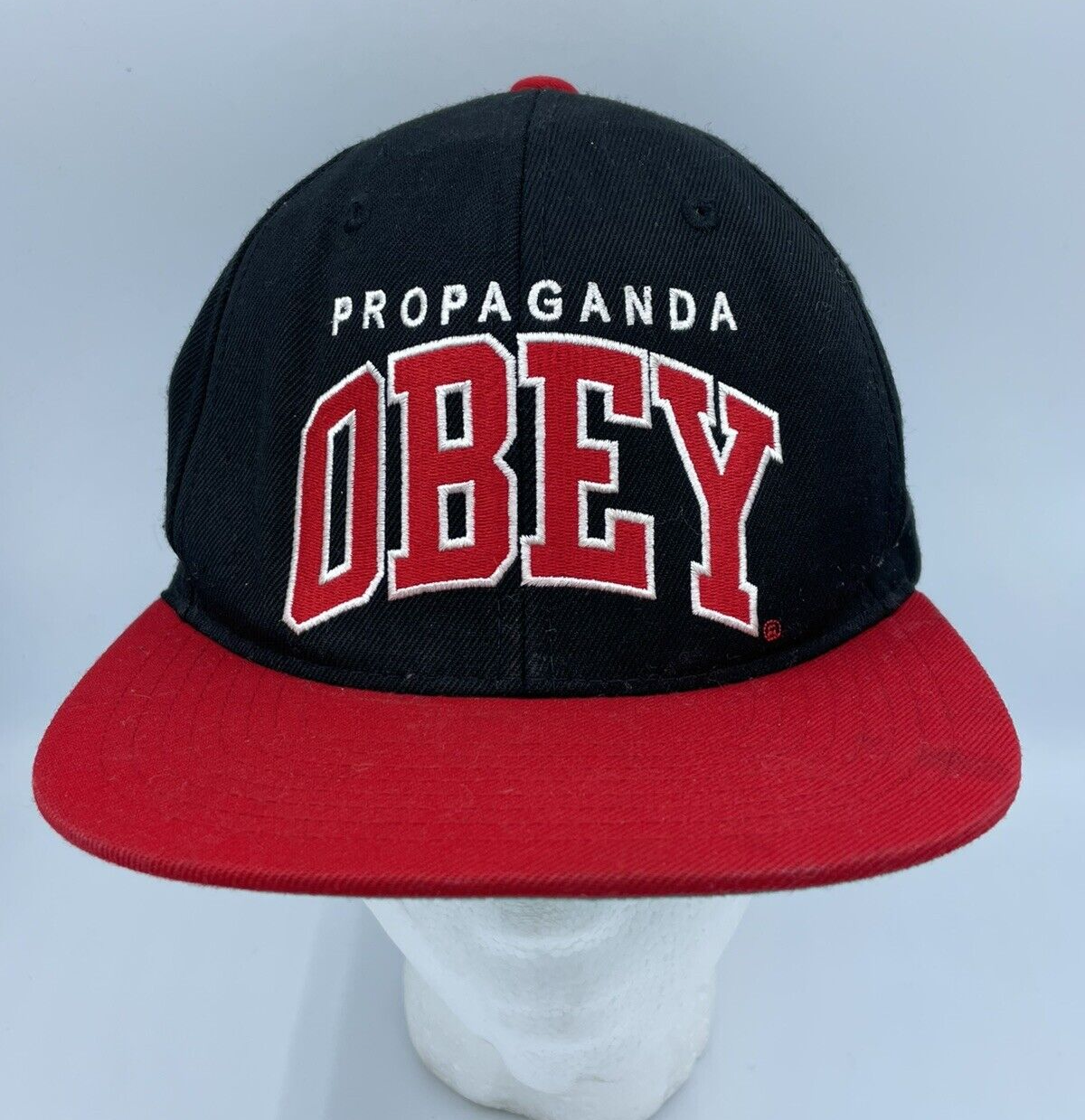 Propaganda OBEY Hat SnapBack Cap Adjustable Black Red Green Bill - Hats