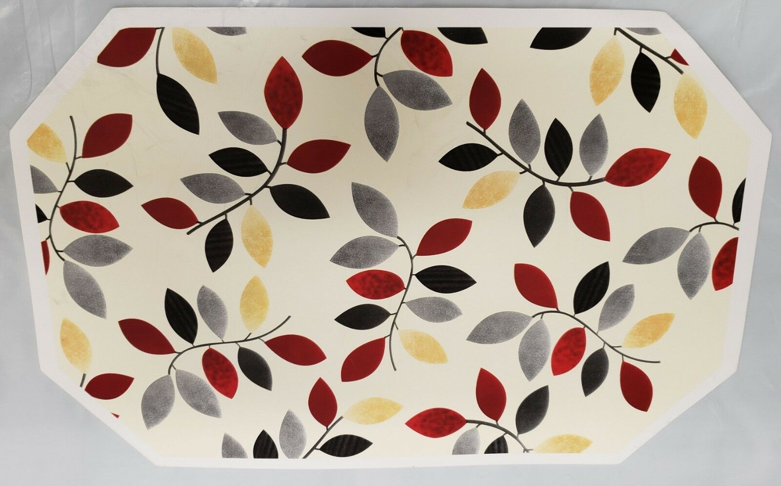 Primary image for Set of 2 Same Kitchen Vinyl Non Clear Placemats (18" x 12") COLORFUL LEAVES, BH