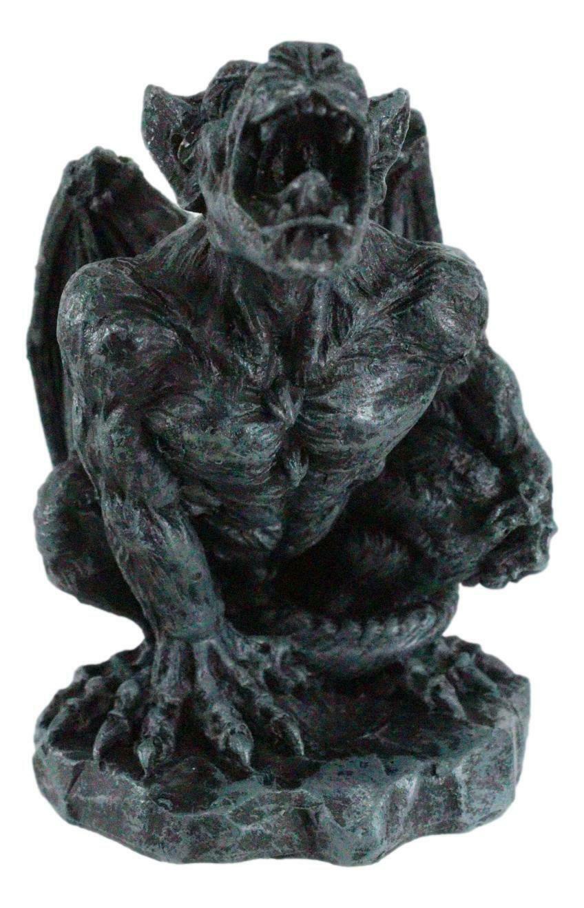 Howling Gothic Winged Werewolf Wolf Man Gargoyle Decorative Miniature ...