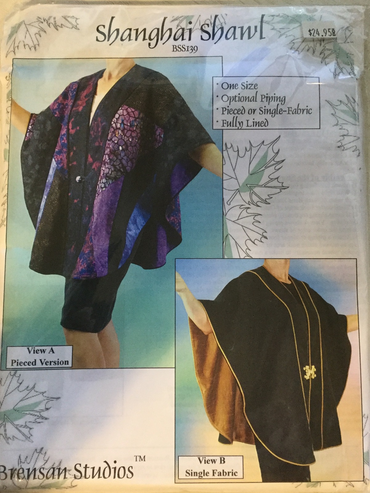 Brensan Studios BSS139 Misses' Shanghai Shawl One Size - Sewing Patterns