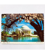 Vintage Washington DC Thomas Jefferson Memorial Scallop Edge Postcard - $4.46