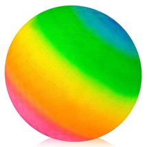 ArtCreativity Rainbow Playground Ball for Kids, Bouncy 16 Inch Rubber Kick Ball  - $32.97