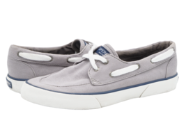 Sperry Top-Sider Pier Womens 8.5 Boat Shoe Light Gray Canvas Casual STS8... - $34.99