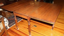 Antique Vintage Cherry Drop-Leaf Gateleg Dining Table Original Finish - $890.01