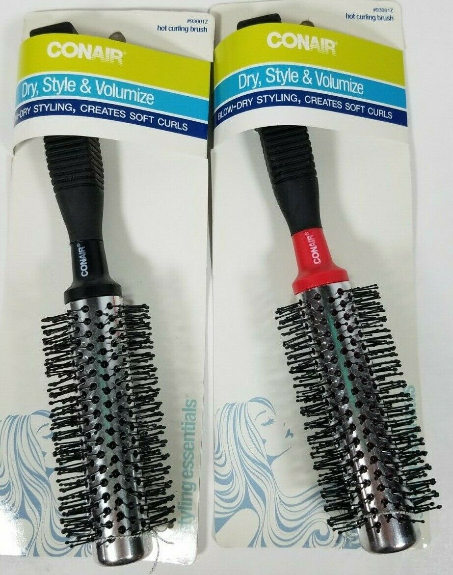 Primary image for Lot of 2 Conair Style and Volumize Full Round Blow-Dry Styling Metal Brush 