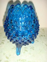 Fenton Colonial Blue Hobnail 3 Toed Vase - $18.99