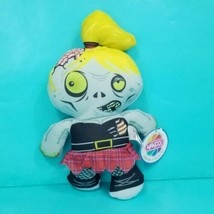 NANCO Zombie Scary Stuffed Plush Ponytail Girl Skirt Brains Out Halloween 9" - $15.83