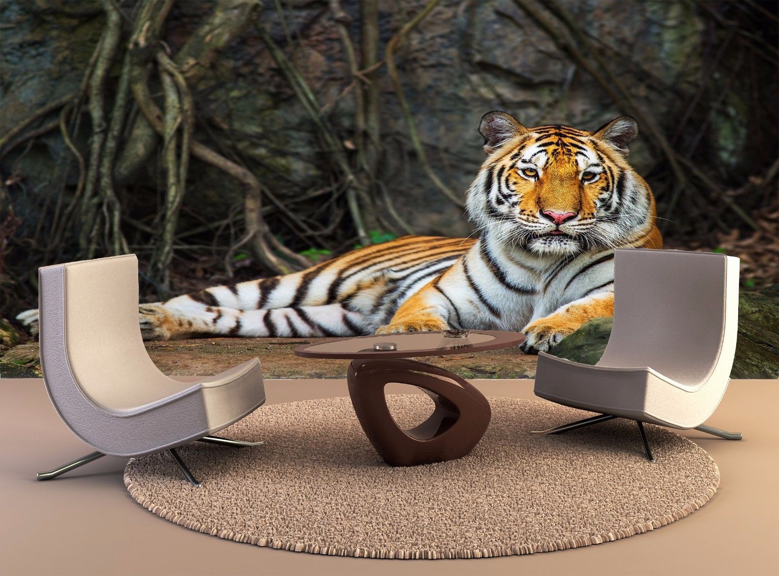 Wall Art Tiger 3D Wall Home Decor Removable Mural Print Decal Poster