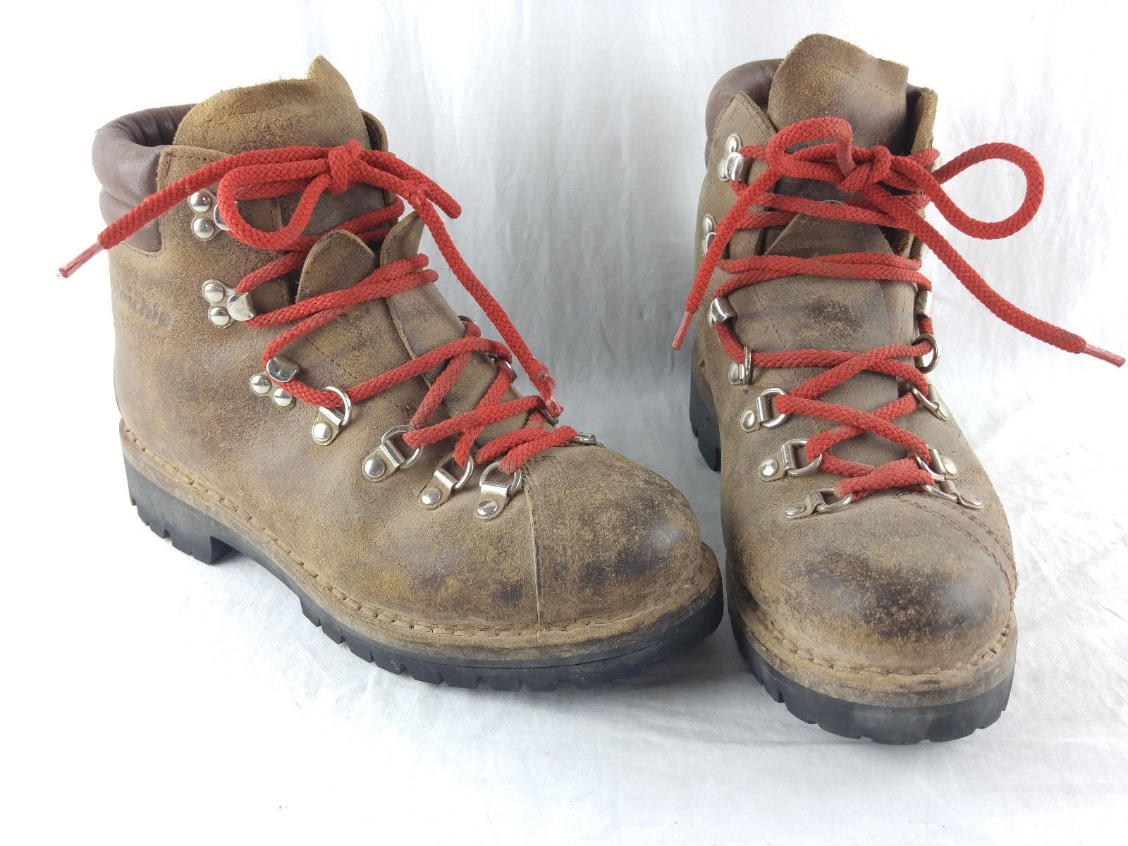 Vintage Raichle Mountain Hiking Backpacking Work Leather Men's Boots