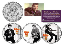 Elvis Presley *Jailhouse Rock* Colorized Jfk Half Dollar Us 3-Coin Set Licensed - $18.65