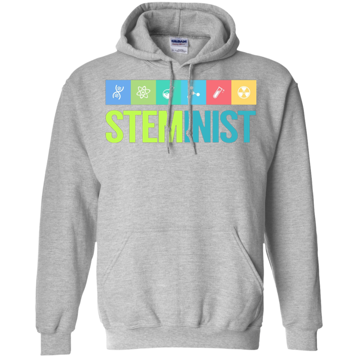 Scientist T for a Steminist science march or rally Pullover Hoodie 8 oz ...