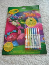 New Trolls Crayola coloring &amp; Activity Book w/ washable mini markers hom... - $7.11