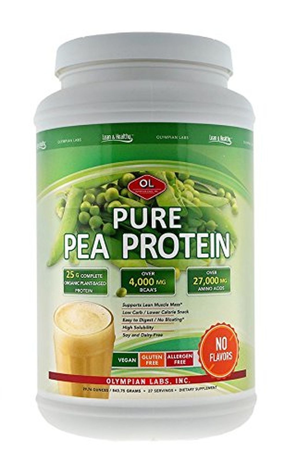Olympian Labs Pure Pea Protein Powder, 27 Servings Other Sports