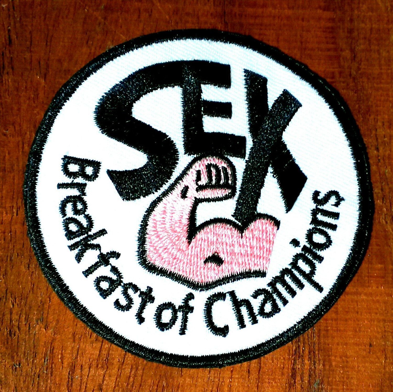 Vintage Sex Breakfast Of Champions Embroidered Patch Patches 9245