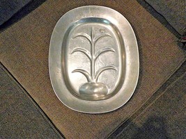 WILTON Armetale Vintage Oval Platter Tray Tree and Well Pewter USA Colonial VGUC - $24.95