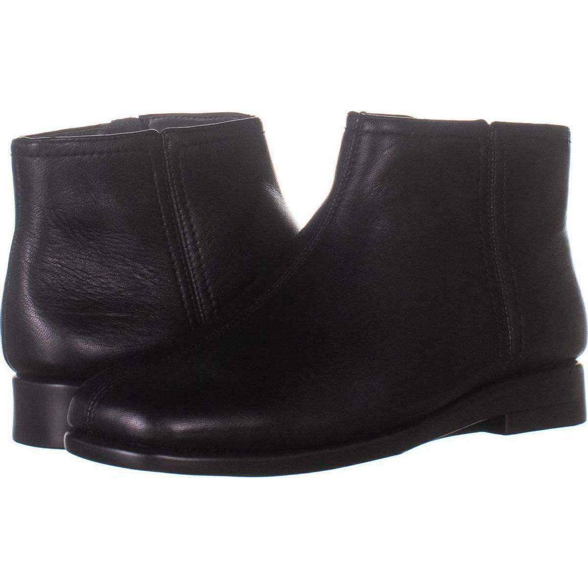 Aerosoles Double Trouble 2 Flat Ankle Boots 409, Black Leather, 7.5 US ...