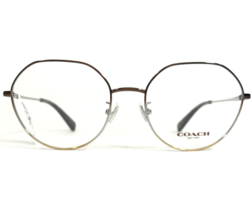 Coach Eyeglasses Frames HC5106 9339 Shiny Brown Silver Oversized 54-18-140 - $60.56