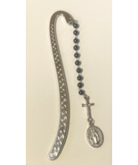 One Decade Hematite Rosary Bookmarker with Our Lady of Miraculous Medal,... - $4.21