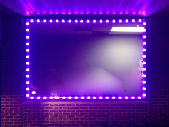 Purple Storefront Window LED Light for Retail + UL Power Supply