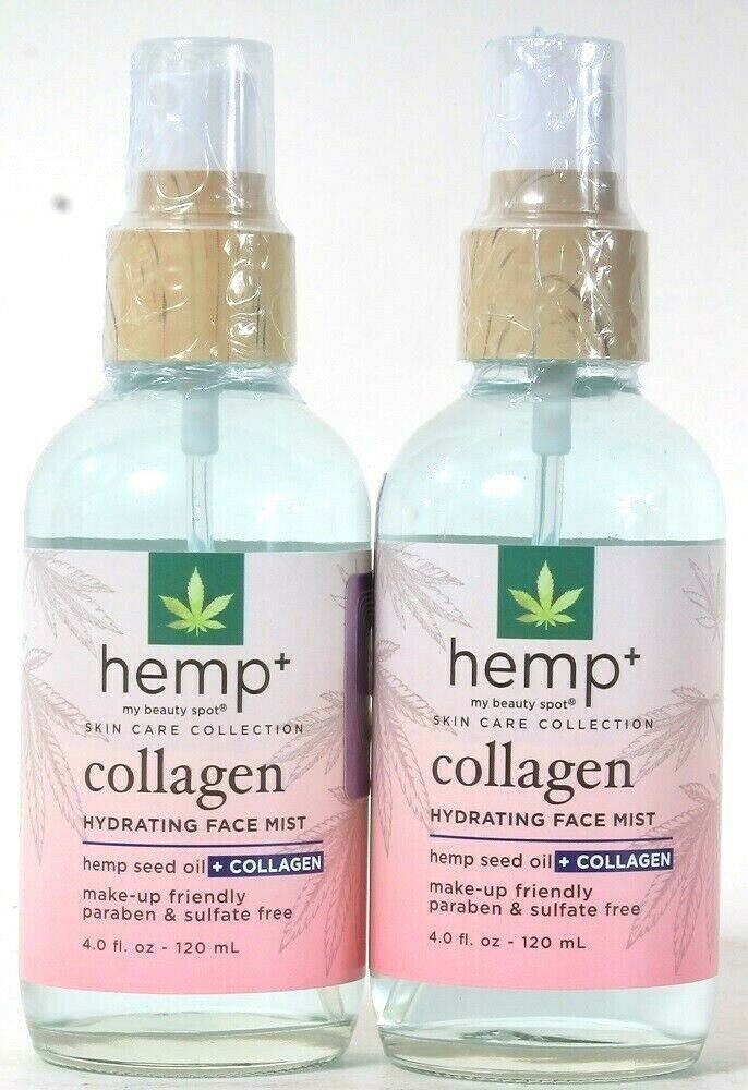 2 Bottles My Beauty Spot 4 Oz Hemp Seed Oil Plus Collagen Hydrating