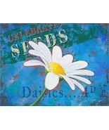 Springtime Daises Daisy Garden Flowers Nature Home Spring Metal Sign - $16.95