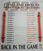 Vintage 1999 Cleveland BROWNS Inaugural Season Large T-Shirt NEW With Tags image 3