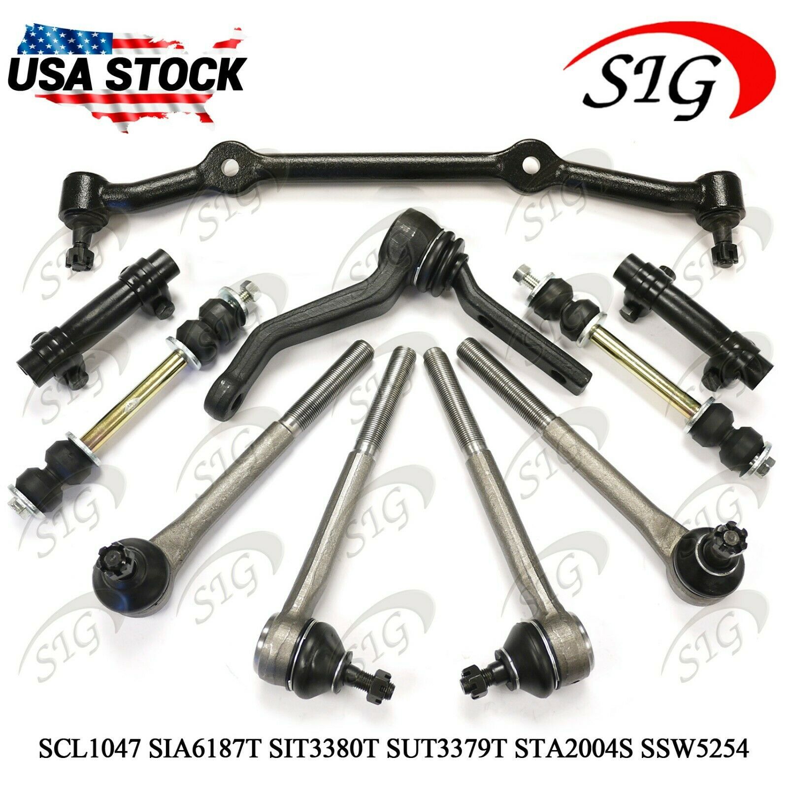 10Pc JPN Tie Rods Center Link Sway Bar Link Kit For Chevvrolet S10 2WD