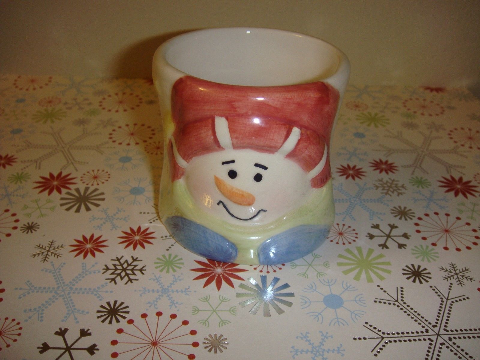 Yankee Candle Ceramic Snowman TeaLightVotive Holder Candle Holders