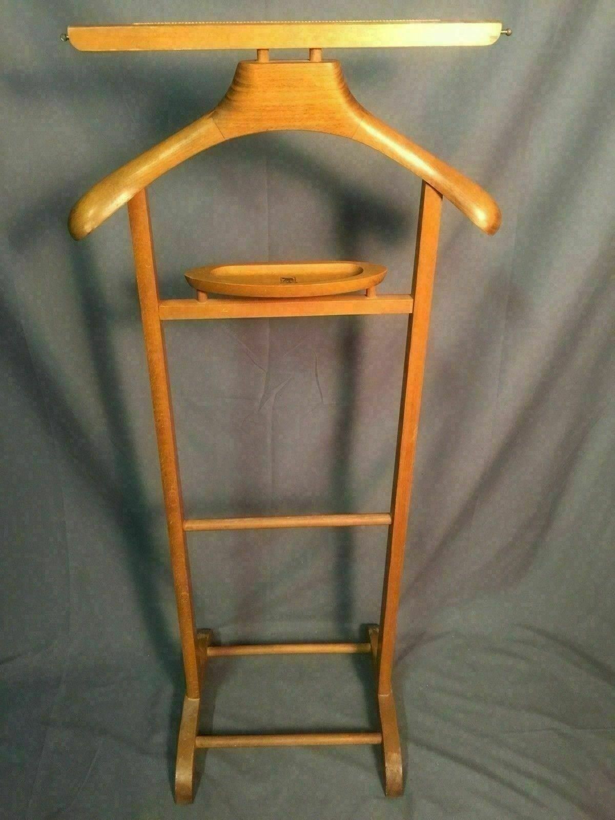 SPQR Vintage Mid Century Silent Butler Suit Coat Valet Stand Tray Made