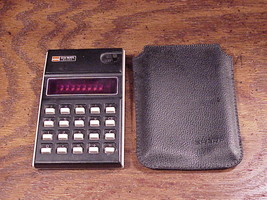 Vintage Sharp ELSI Mate EL-104 Red LED Calculator, with case, made in Japan - $9.95