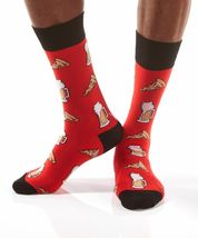 Beer Pizza Yo Sox Men's Premium Crew Socks Fits Size 7-12 Cotton Blend image 4