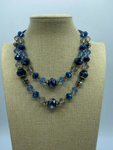 Modern Trifari Blue Beaded Necklace - $13.95