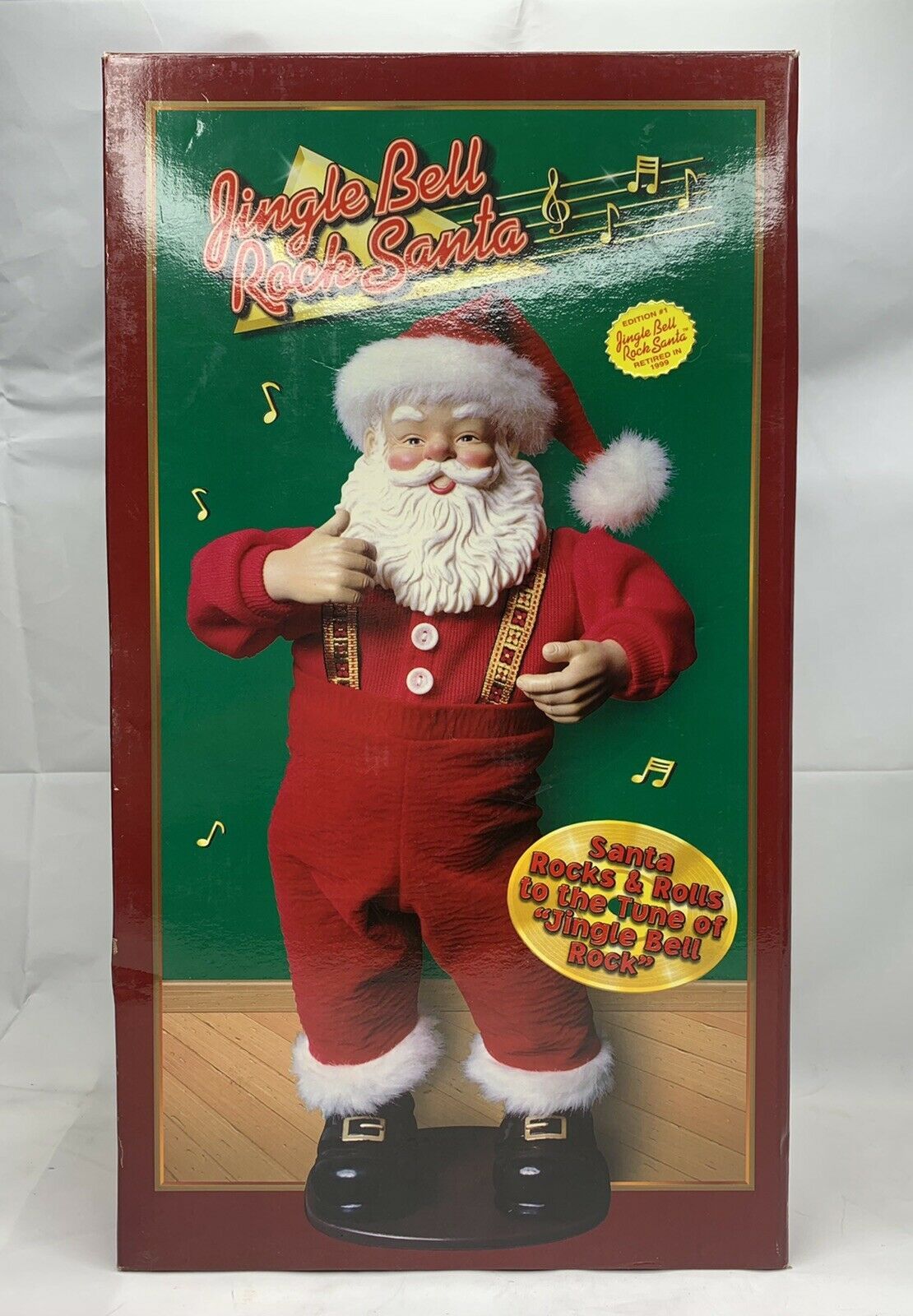 1st Edition Jingle Bell Rock Santa Animated Musical Dancing Santa Claus
