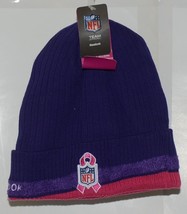 Reebok Team Apparel NFL Licensed Minnesota Vikings Breast Cancer Knit Cap image 2