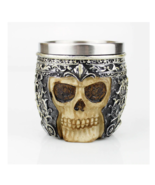 Stainless Steel Gothic Wine Goblet Contain Wolf Unicorn Gear Skull Skele... - $18.50