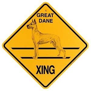 Great Dane   Xing Sign Dog Crossing NEW cropped ears - $7.50