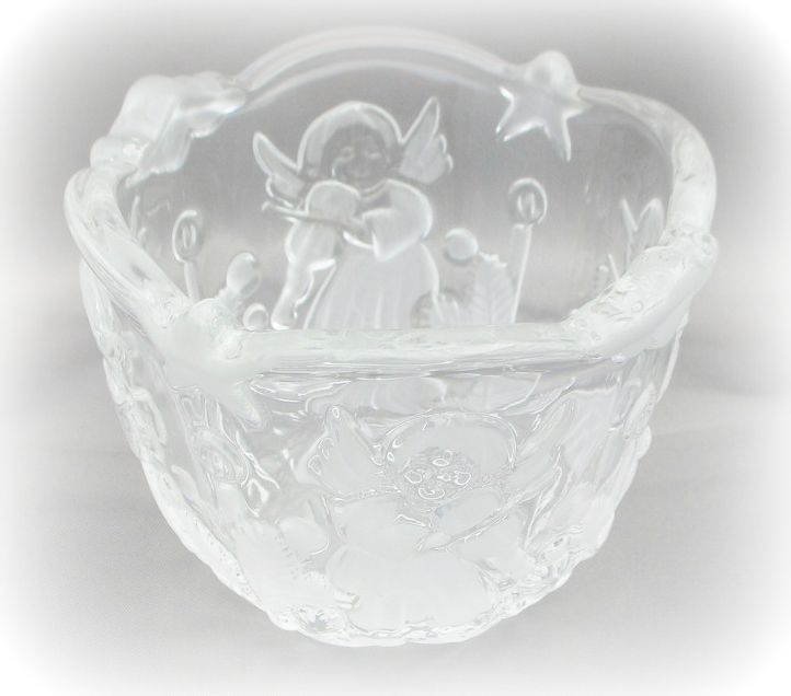 Mikasa Angel Music Crystal Tealight Votive Candle Holder Candles