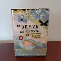 Be Brave Blue Bird Ceramic Plaque by Kelly Rae Roberts, 4 x 6 Stoneware image 2