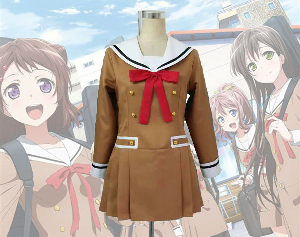 BanG Dream! Toyama Kasumi School Uniform Sailor Dress Outfit Cosplay