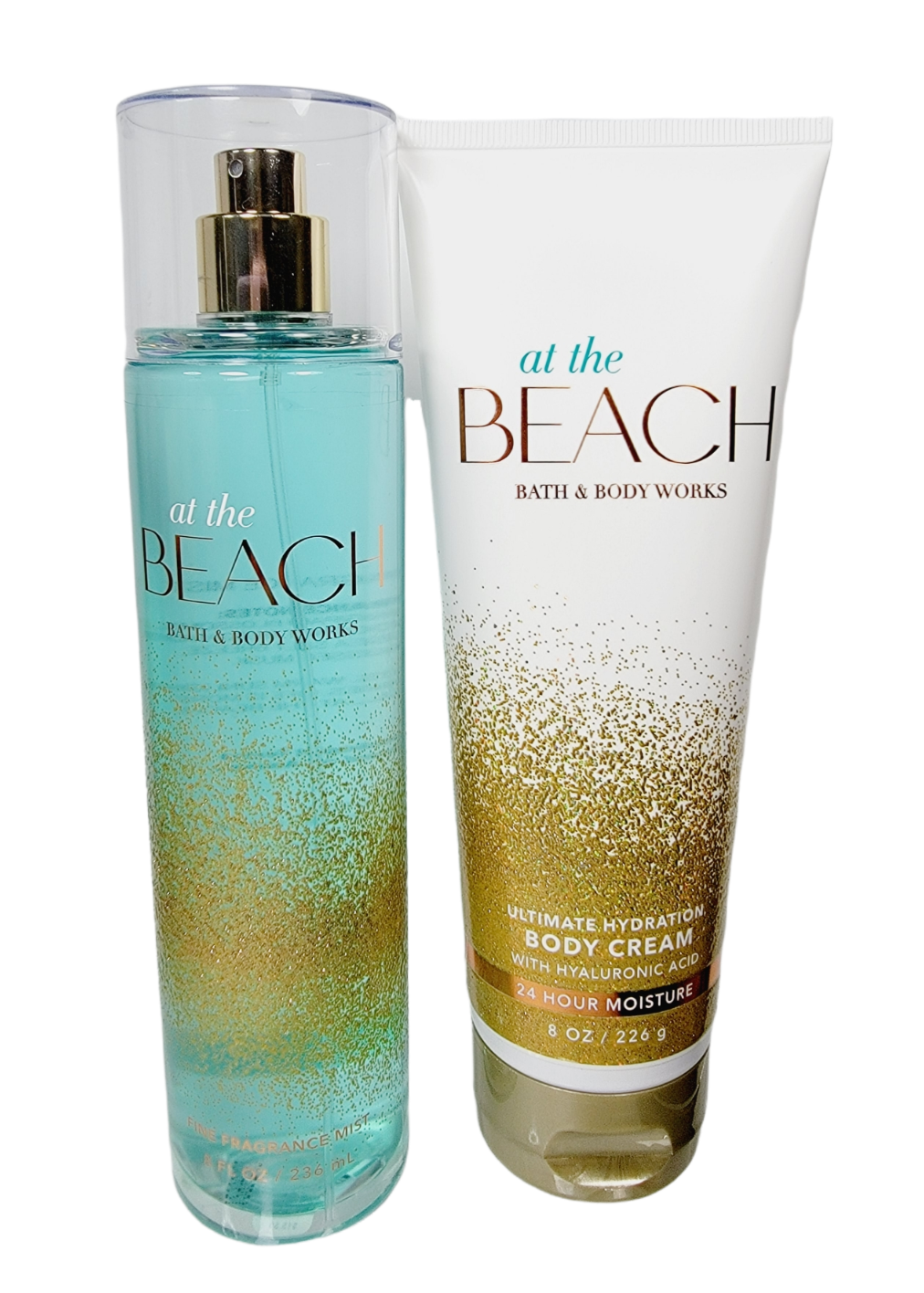 AT THE BEACH Bath & Body Works Set Hyaluronic Body Cream Fragrance Mist NEW - $28.70