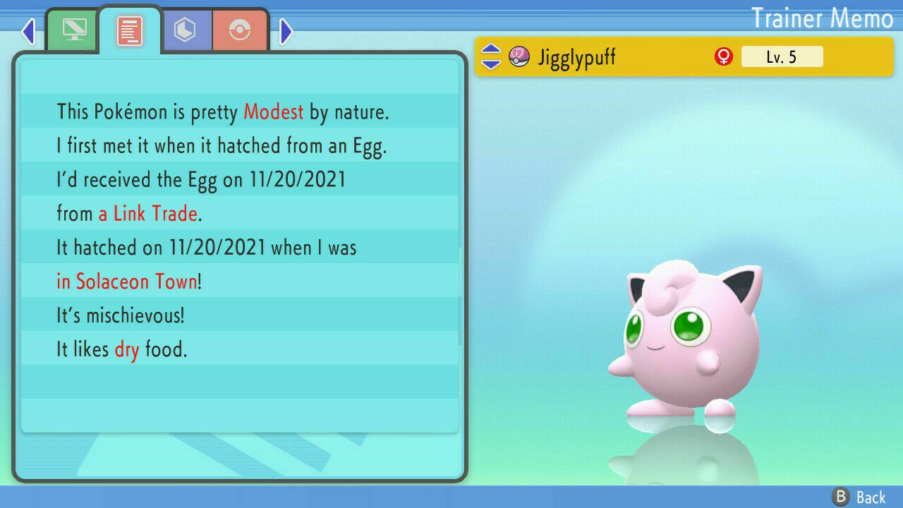 Pokemon Brilliant Diamond/Shining Pearl Shiny Jigglypuff 6IVs Custom