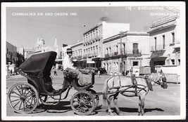 GUADALJARA MEXICO RPPC POSTCARD - Busy Street Early Autos &amp; Horse Carriage - $13.75