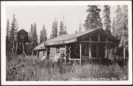 McKINLEY NAT. PARK RPPC Photo Postcard - Ranger&#39;s Cabin &amp; Cache - $14.75